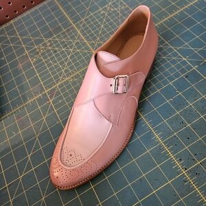 BNIB Office of Angela Scott Monkstrap Loafers Sz 42 Discontinued! Blush Pink